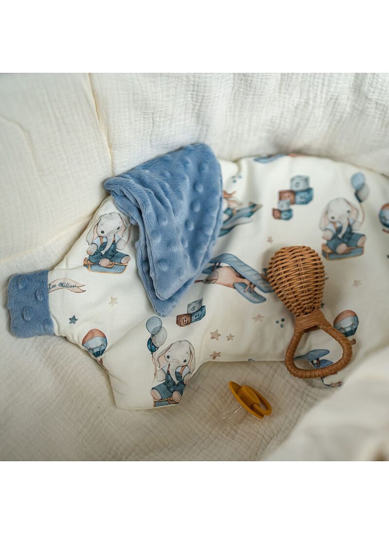 BABY PILLOW SLEEPY PIG SIMBO WIND BLUE