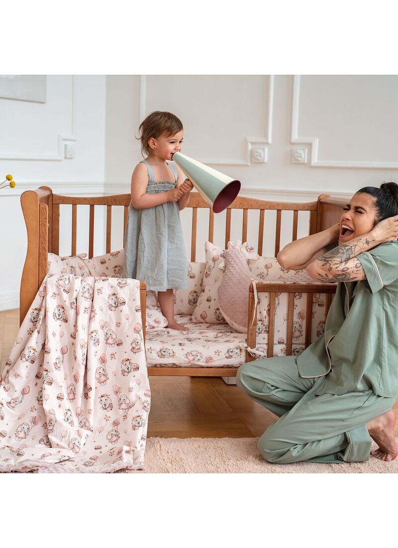 CRIB BLANKET (110x140) ROSSIE SMOKE ROSE