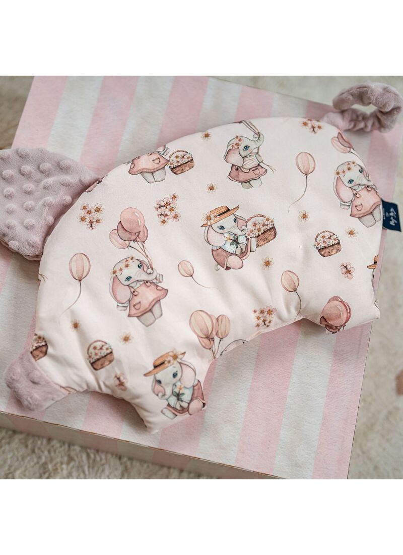 BABY PILLOW SLEEPY PIG ROSSIE SMOKE ROSE