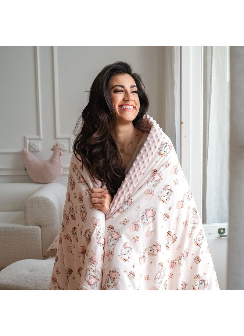 ADULT BLANKET (140X200) ROSSIE SMOKE ROSE