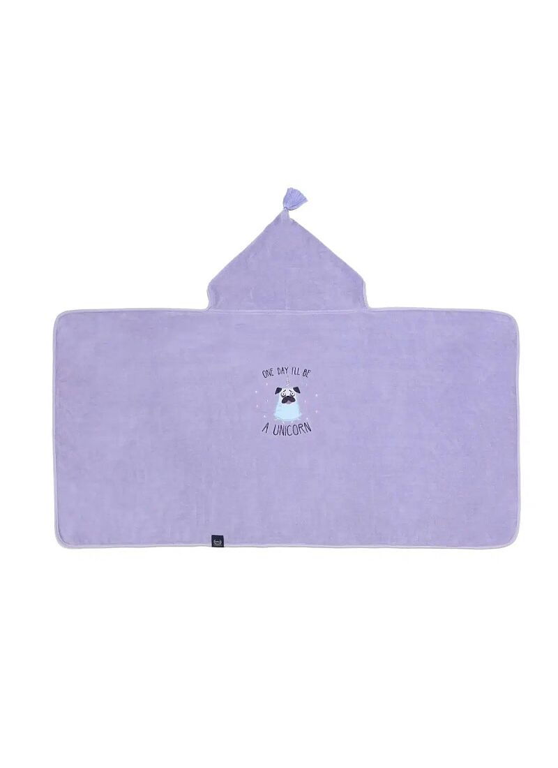 KID'S CUDDLE N DRY TOWEL BAMBOO DOGGY UNICORN PURPLE