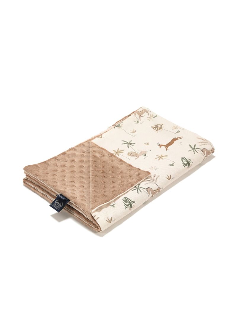 CRADDLE BLANKET (80x100) LITTLE SAVANNAH MOCCA