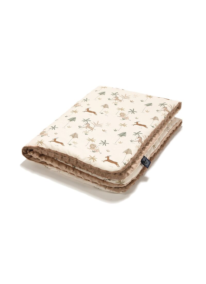 CRIB BLANKET (110x140) LITTLE SAVANNAH MOCCA