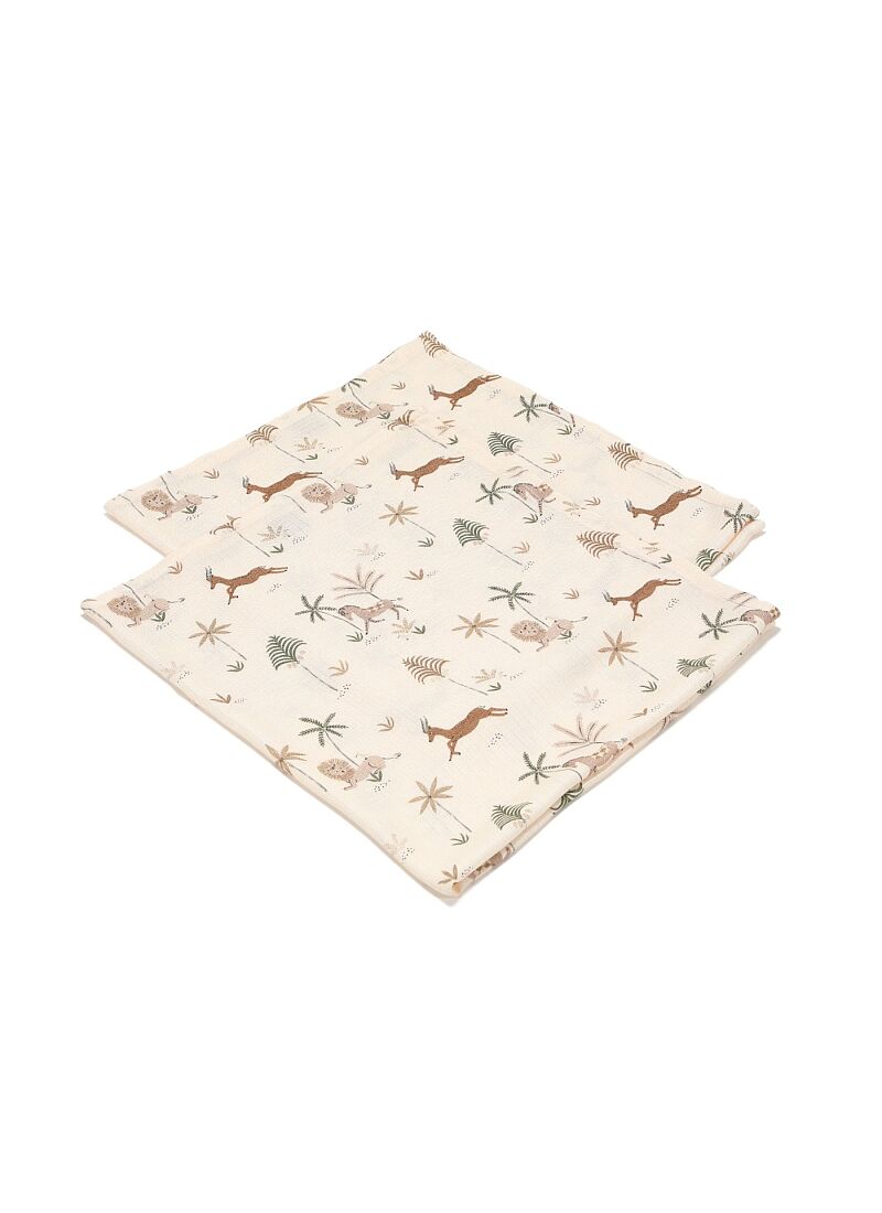 MUSLIN BLANKET (2PCS) LITTLE SAVANNAH