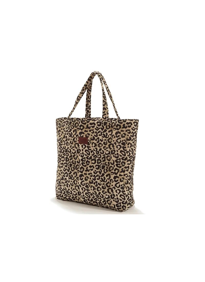 SHOPPER BAG ORTALION LEOPARD CREAM