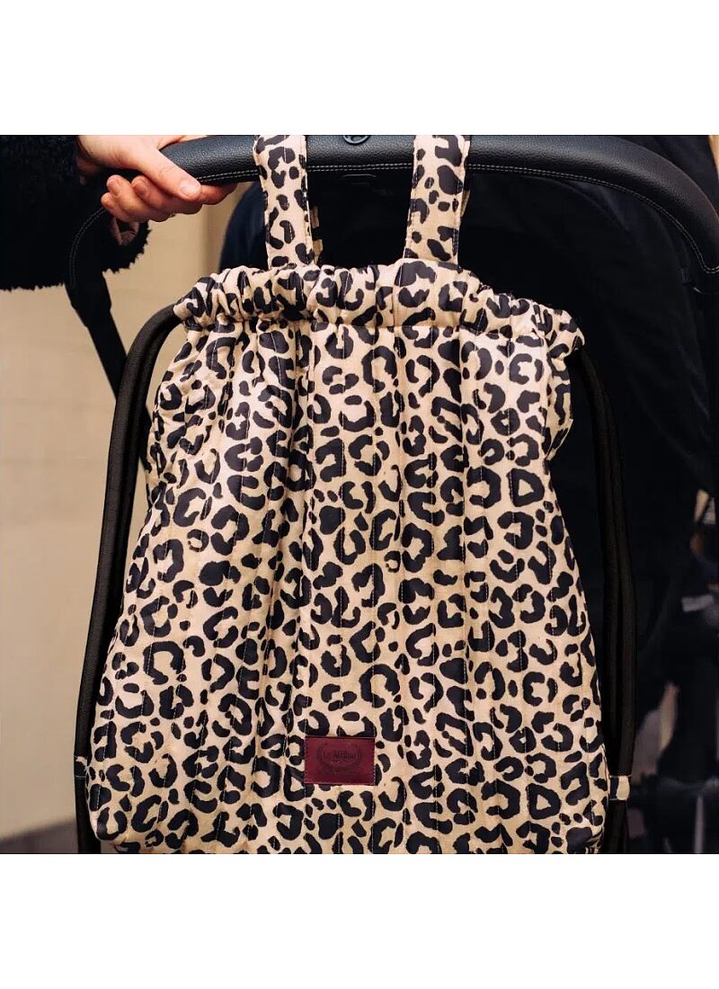 SHOPPER BAG ORTALION LEOPARD CHOCO