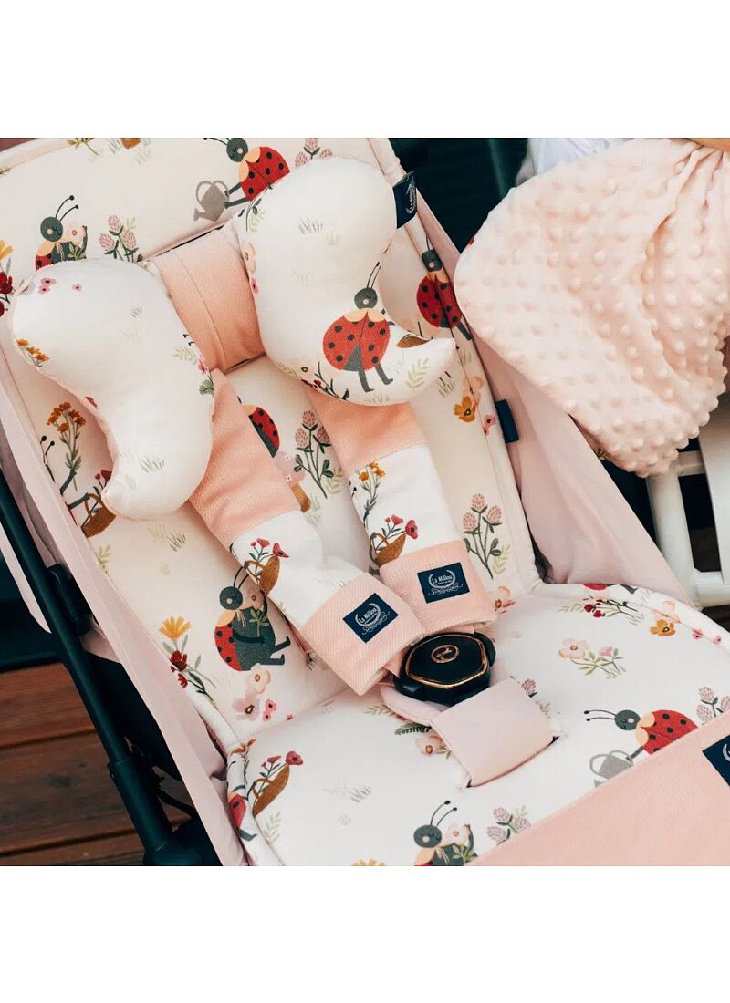 SEAT BELT COVER MIRELLA VELVET POWDER PINK