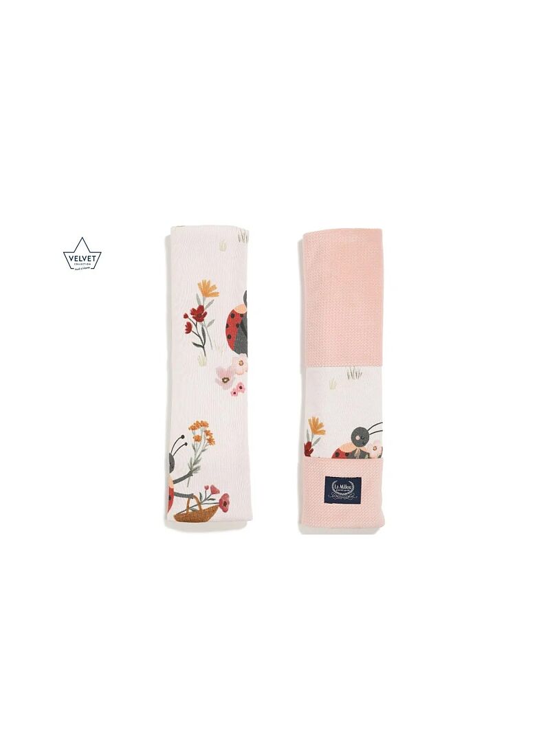 SEAT BELT COVER MIRELLA VELVET POWDER PINK