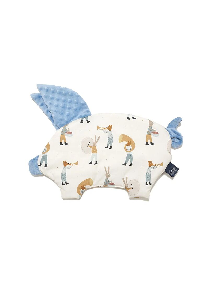 BABY PILLOW SLEEPY PIG MUSICIANS WIND BLUE