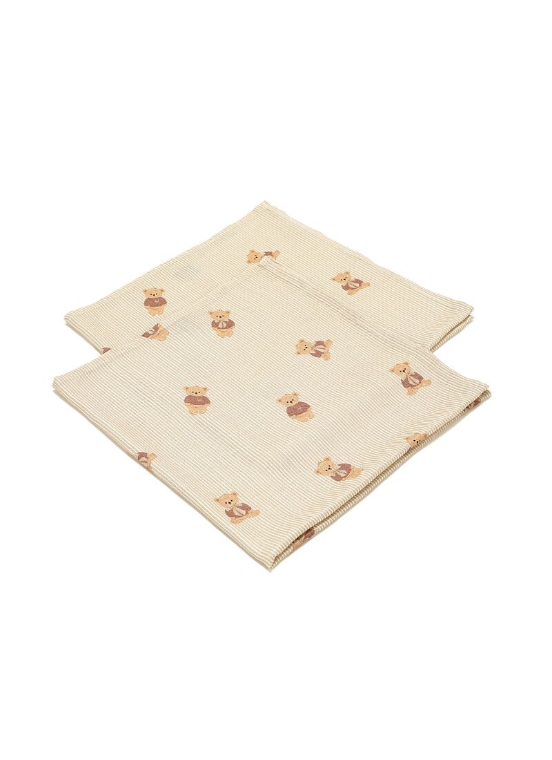 MUSLIN BLANKET (2PCS) BABY BEAR