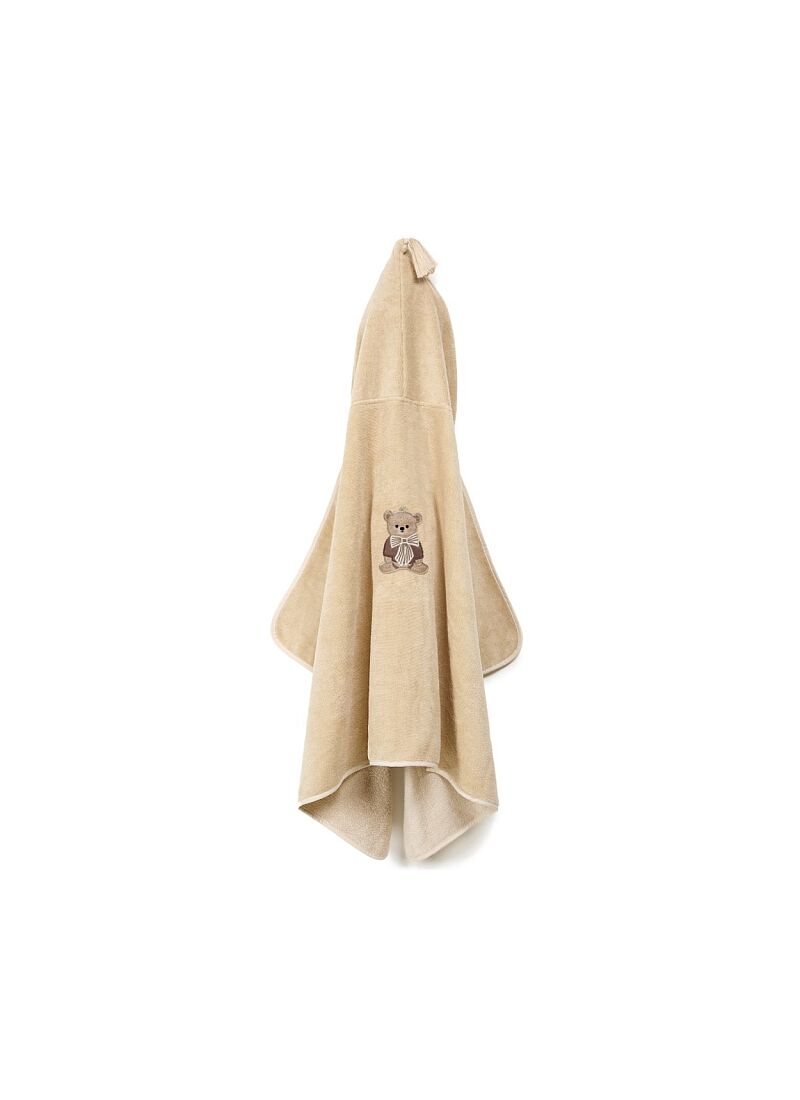 KID'S CUDDLE N DRY TOWEL BAMBOO BABY BEAR SAND