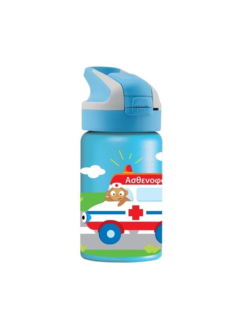 BOTTLE THERMOS CARS BLUE