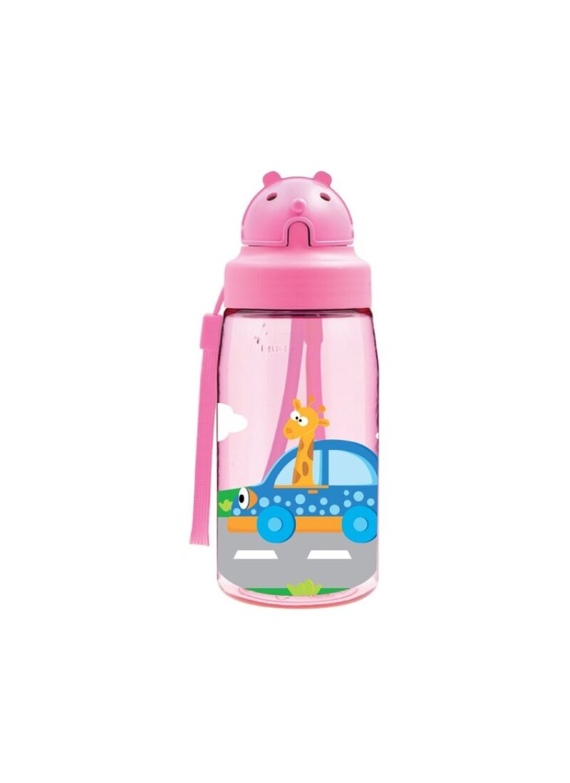 BOTTLE TRITAN CARS PINK