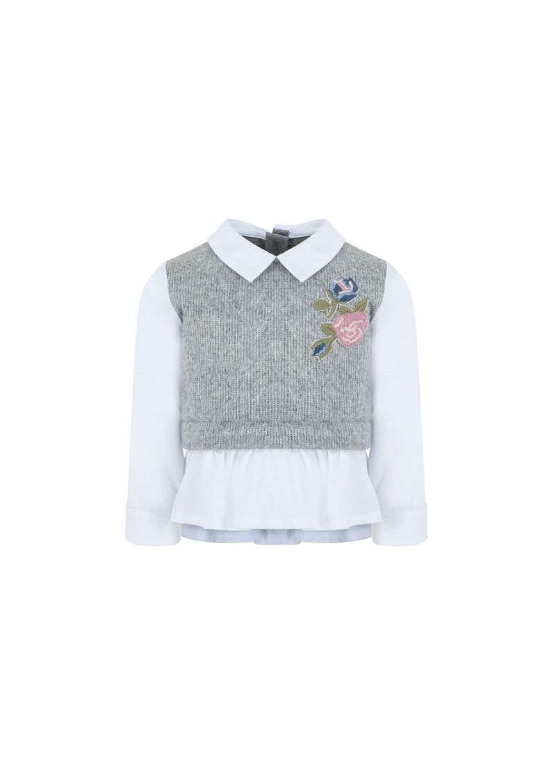 JUMPER FLOWERS GREY