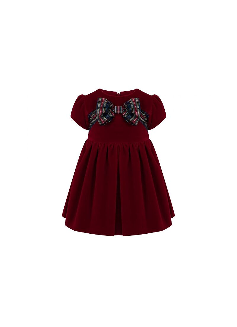 VELVET DRESS BORDEAUX