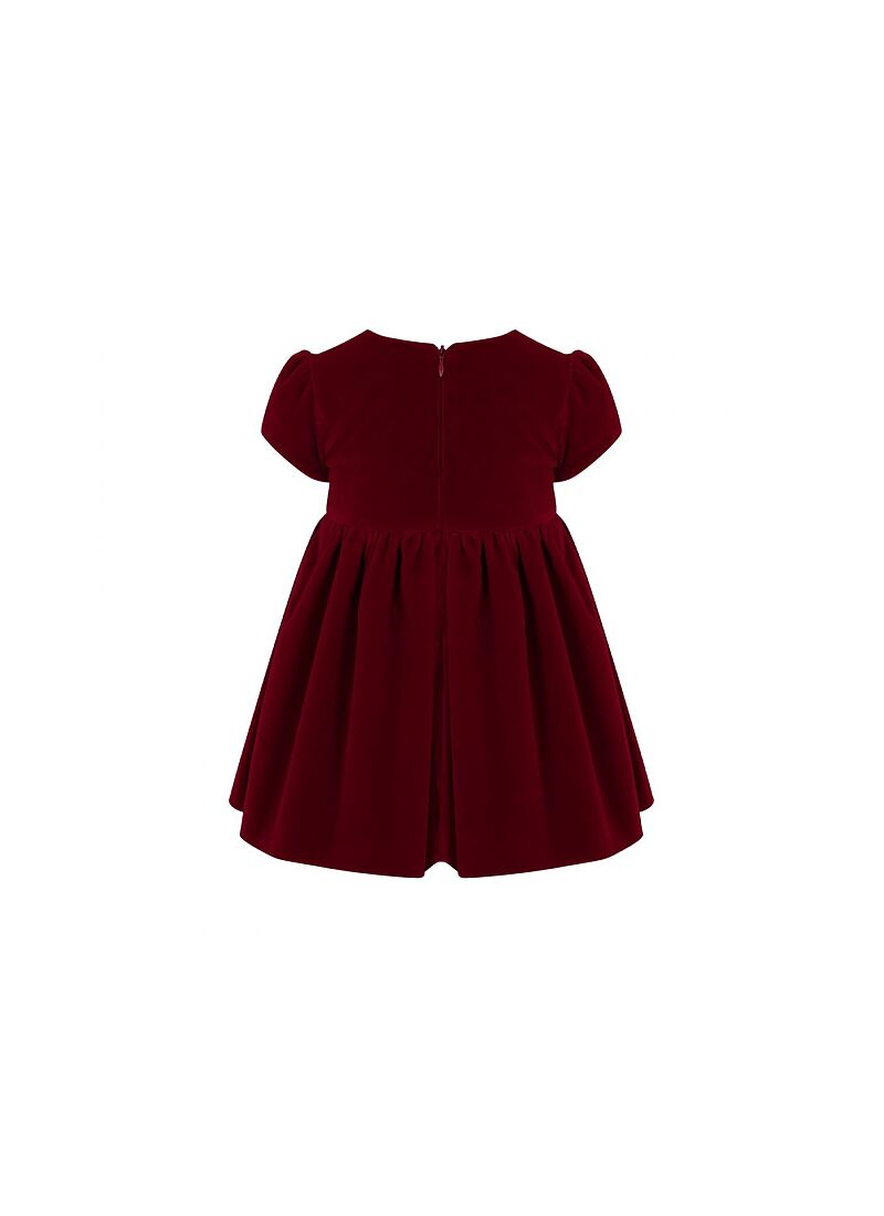 VELVET DRESS BORDEAUX