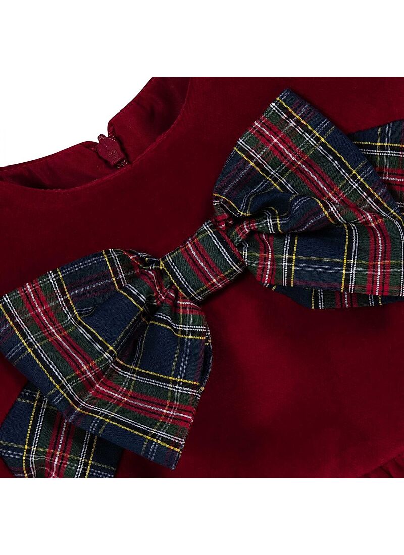 VELVET DRESS BORDEAUX