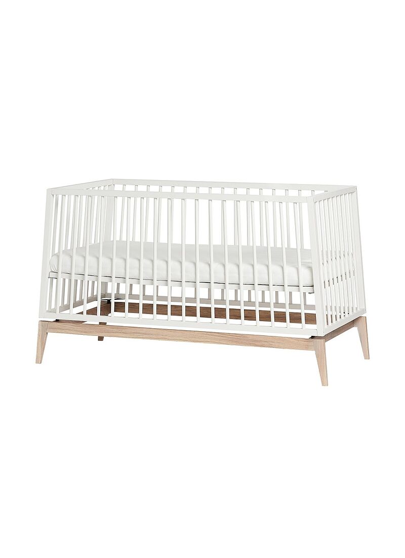 CRIB LUNA WHITE/OAK