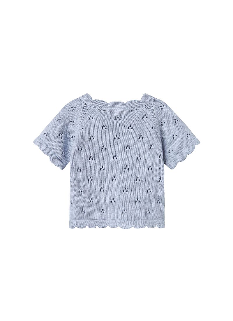 SHORTSLEEVED KNITTED TOP ZEN BLUE