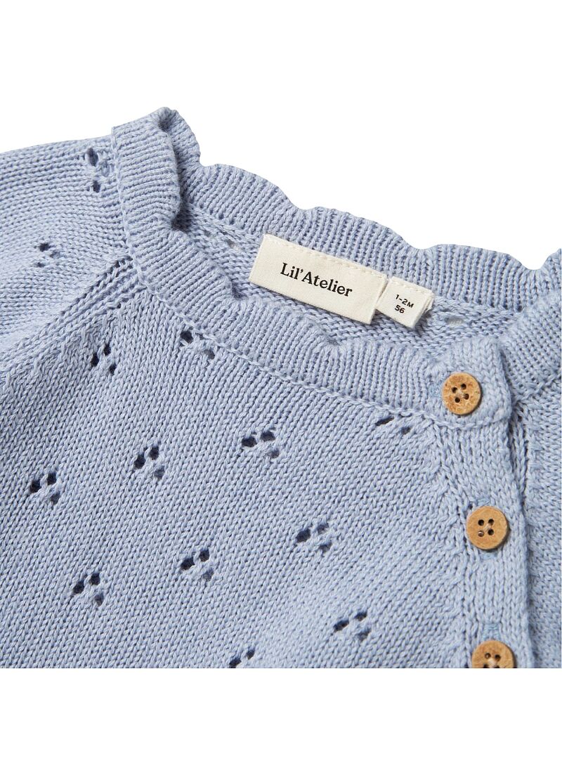 SHORTSLEEVED KNITTED TOP ZEN BLUE