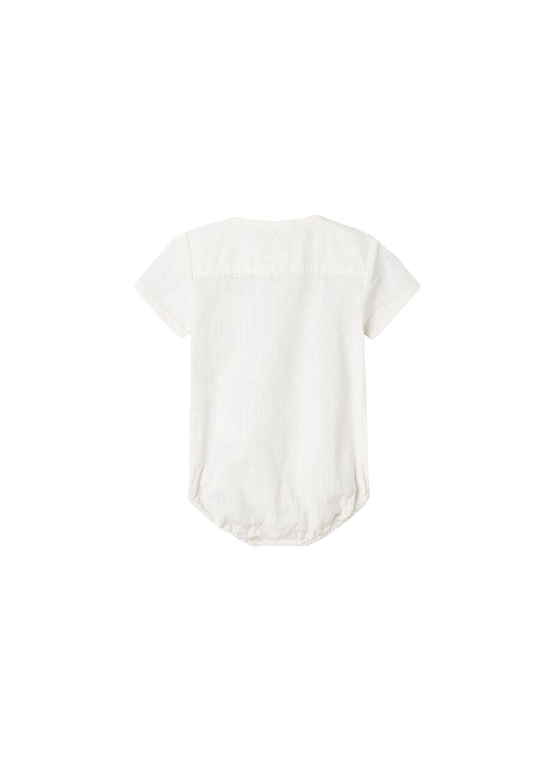 ORGANIC COTTON SHORT SLEEVE BODYSUIT COCONUT MILK