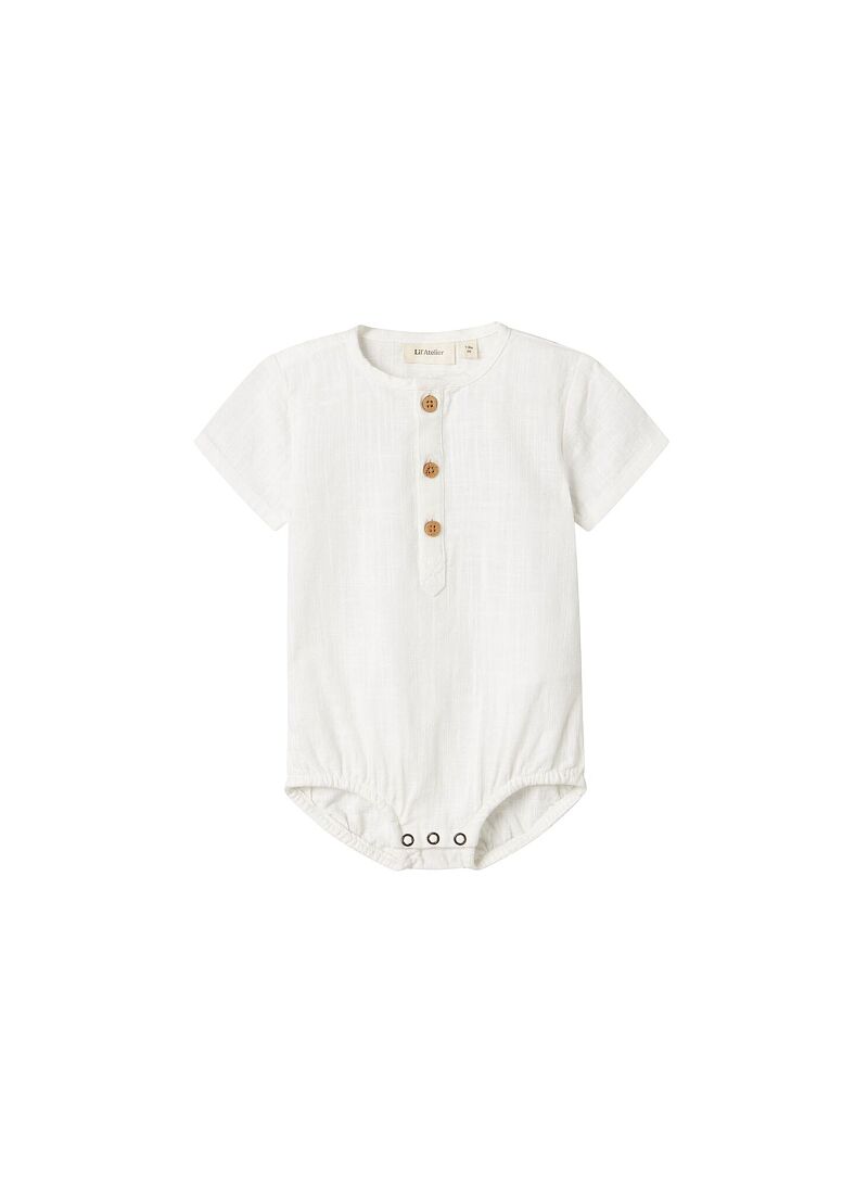 ORGANIC COTTON SHORT SLEEVE BODYSUIT COCONUT MILK