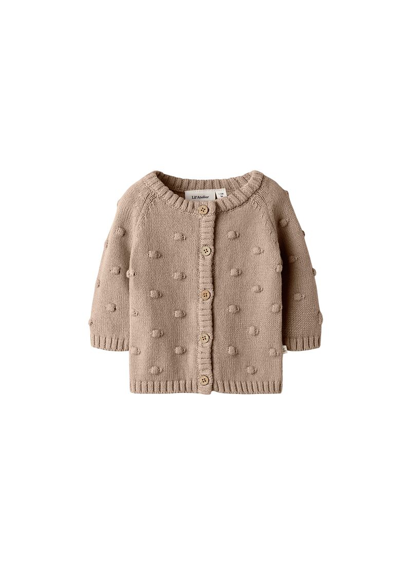 KNITTED CARDIGAN OXFORD TAN