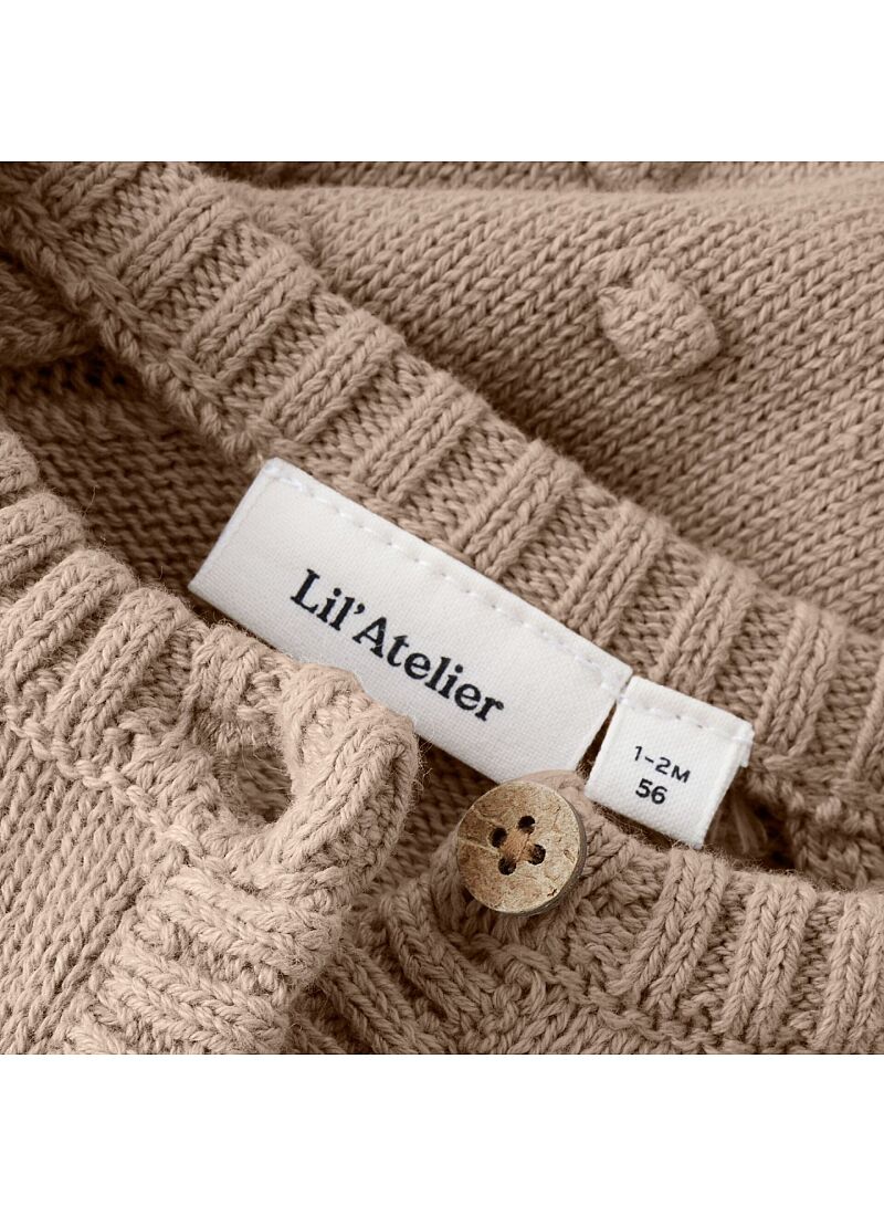 KNITTED CARDIGAN OXFORD TAN
