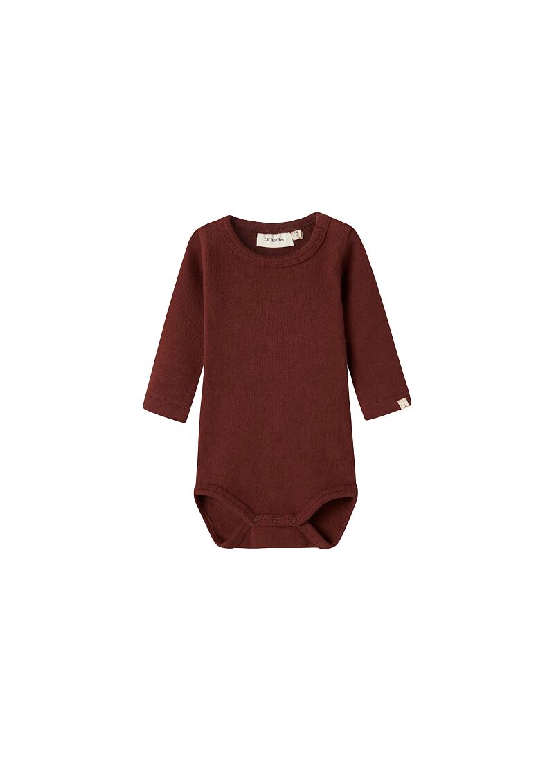 ORGANIC COTTON LONGSLEEVE BODY CHOCOLATE