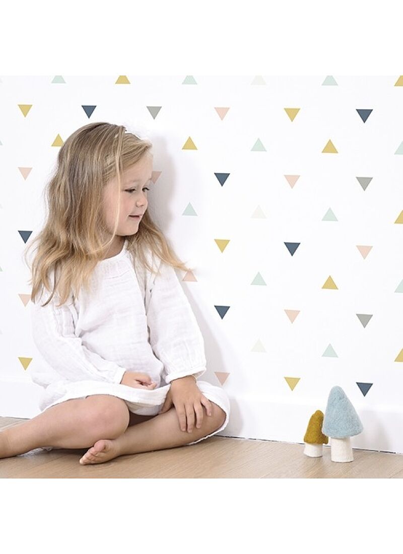 WALLPAPER GEO TRIANGLES PINK