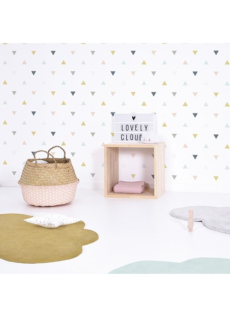 WALLPAPER GEO TRIANGLES PINK