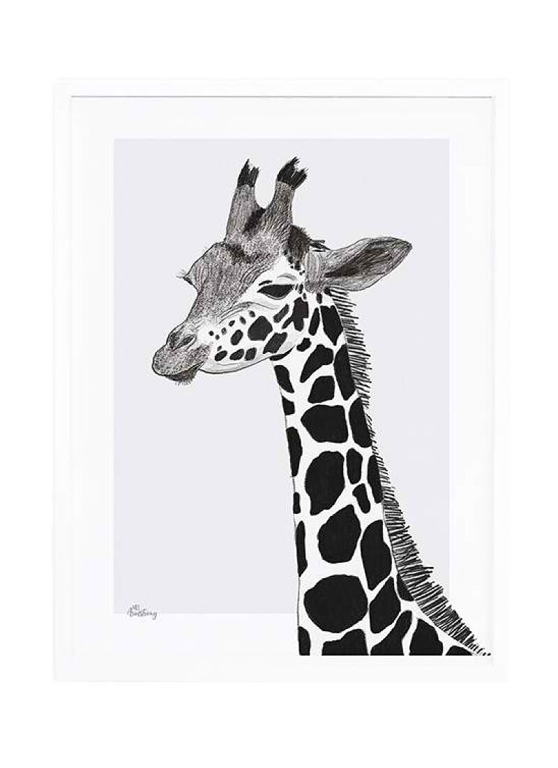 PRINT WITH FRAME GIRAFFE