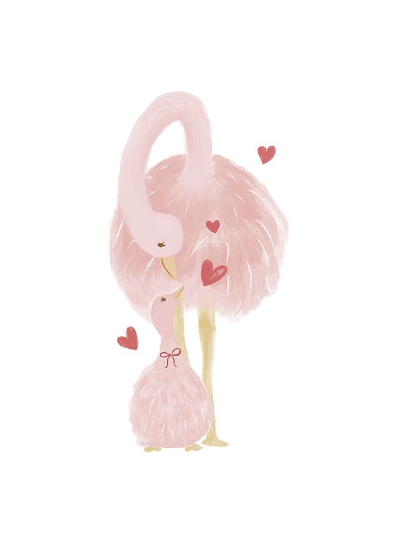 WALL STICKERS MOM & BB OSTRICHE