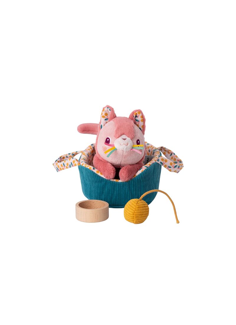 SOFT KITTY WITH BASKET JEANNE