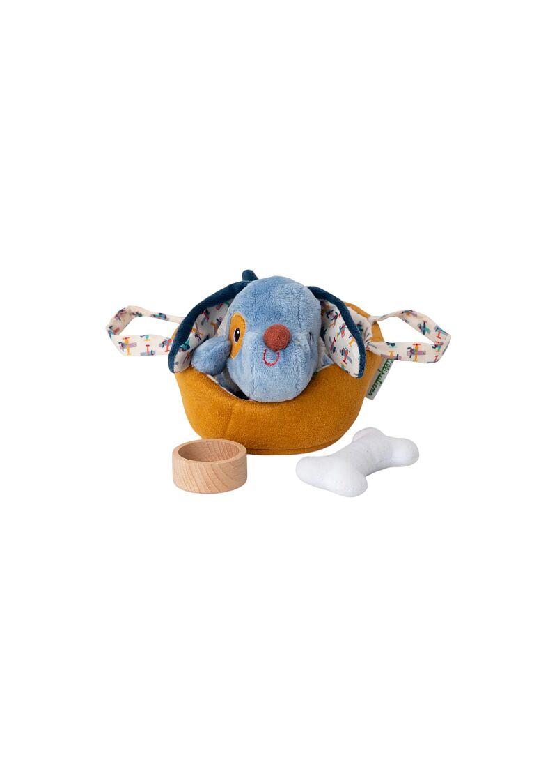 SOFT DOG WITH BASKET JULES