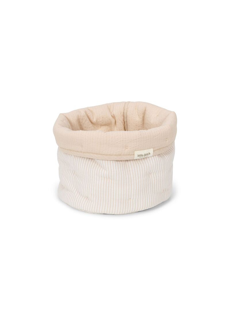 STORAGE BASKET PURE SOFT BEIGE STRIPES
