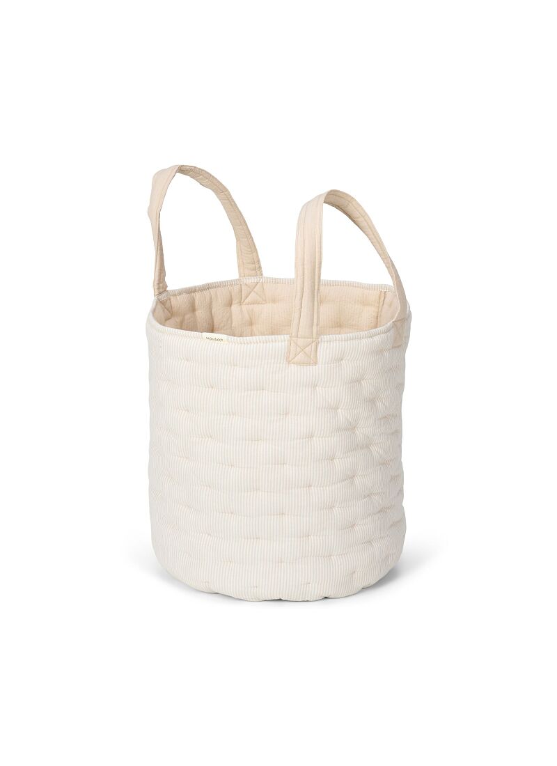 BASKET SAVANNA PURE SOFT BEIGE STRIPE
