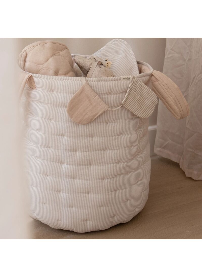 BASKET SAVANNA PURE SOFT BEIGE STRIPE