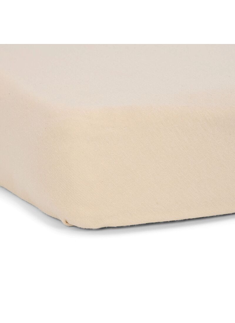 CRIB FITTED SHEET PURE SOFT BEIGE