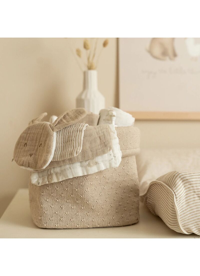 WICKER STORAGE BASKET PURE SOFT BEIGE