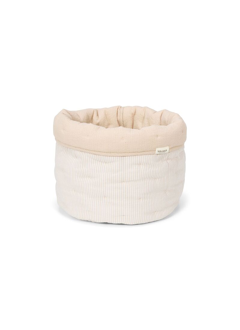 STORAGE BASKET PURE SOFT BEIGE STRIPES