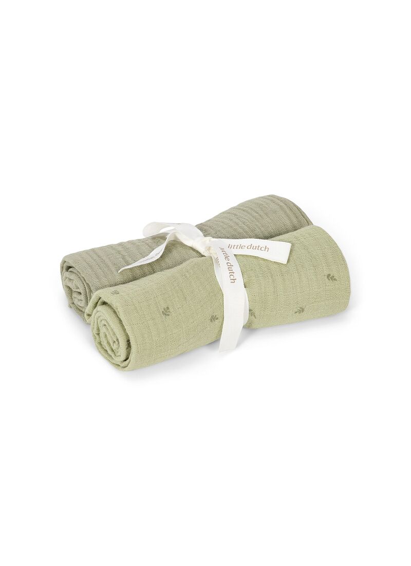MUSLIN BLANKET (2PCS) PURE SAGE