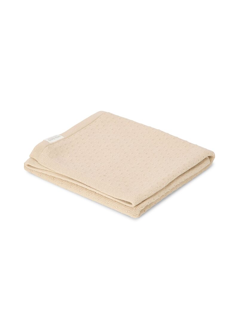KNITTED CRADLE BLANKET (70x100) PURE SOFT BEIGE