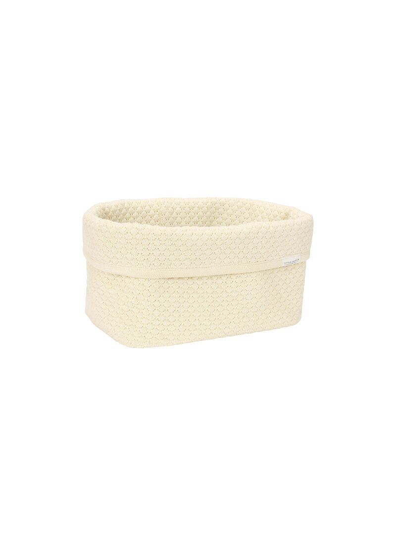 WICKER STORAGE BASKET PURE SOFT WHITE LARGE