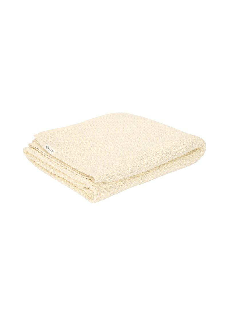 KNITTED CRADLE BLANKET (70x100) PURE SOFT WHITE