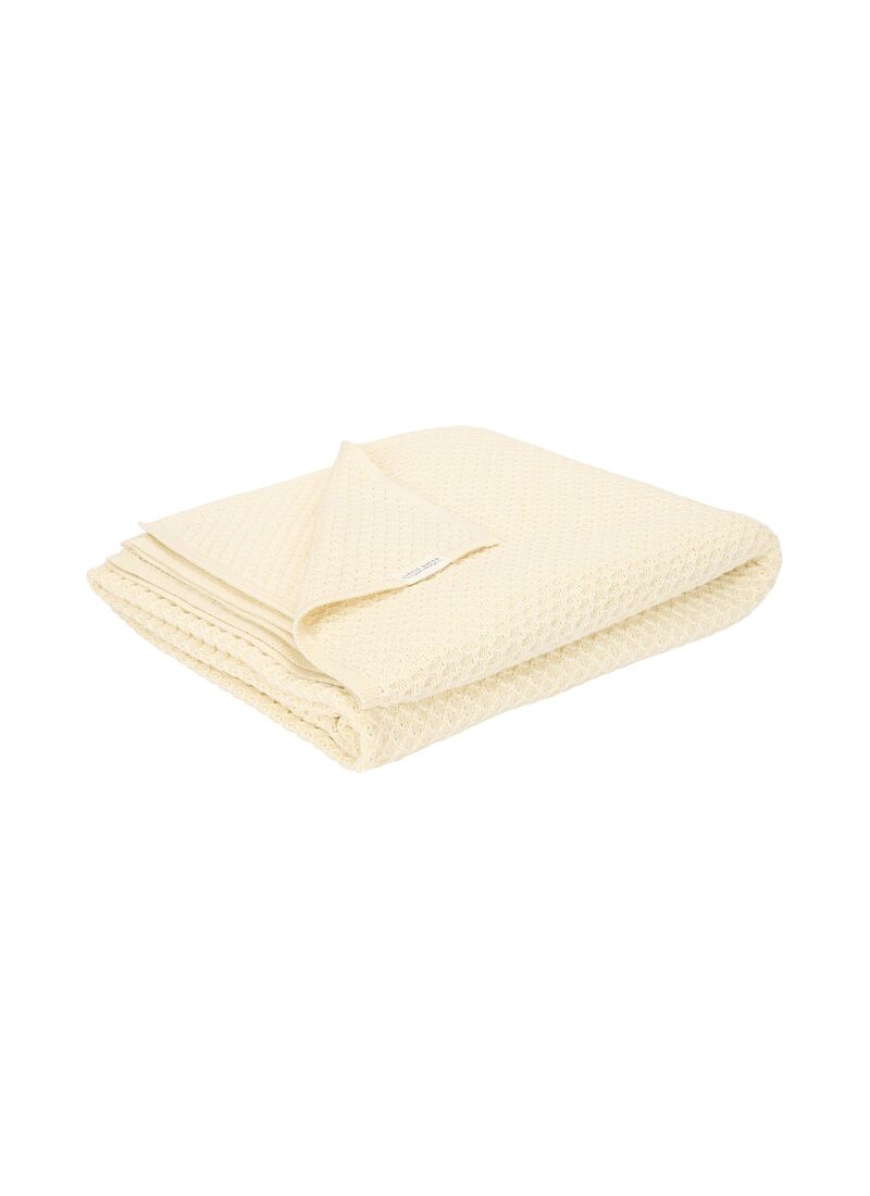 KNITTED CRADLE BLANKET (70x100) PURE SOFT WHITE