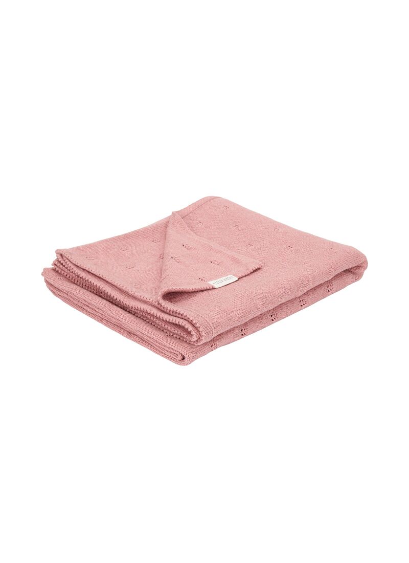 KNITTED CRADLE BLANKET (70x100) PURE PINK BLUSH