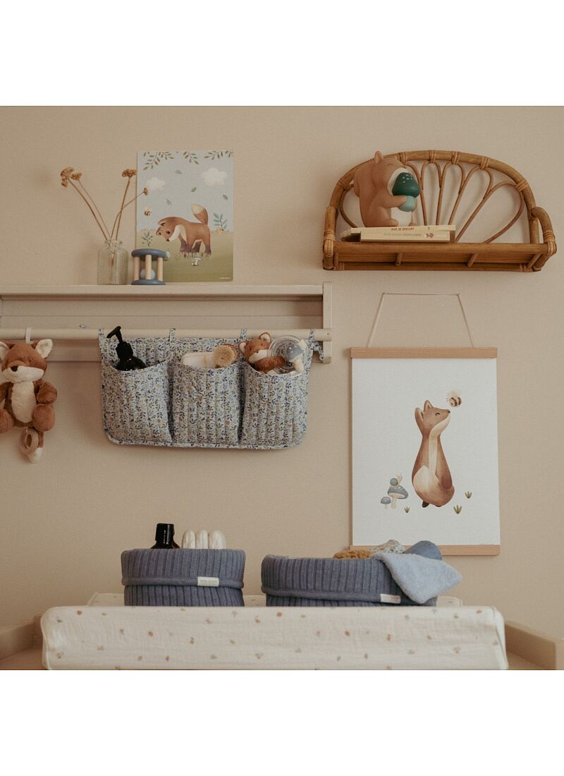 WICKER STORAGE BASKET PURE DENIM BLUE