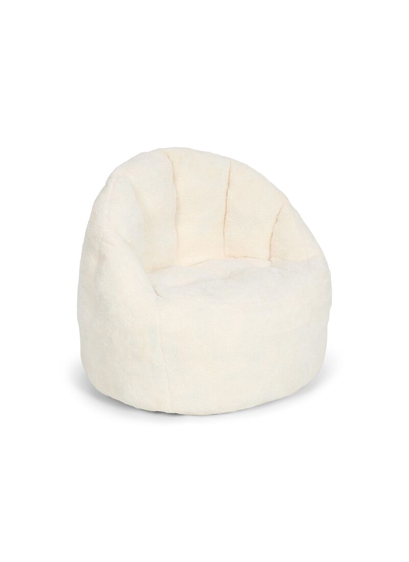 BEANBAG ARMCHAIR TEDDY WHITE