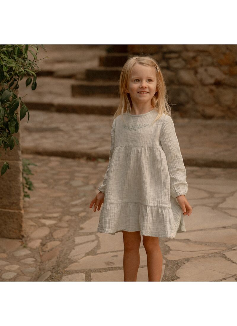 LONGSLEEVE DRESS FROM ORGANIC COTTON FAIRY MINT